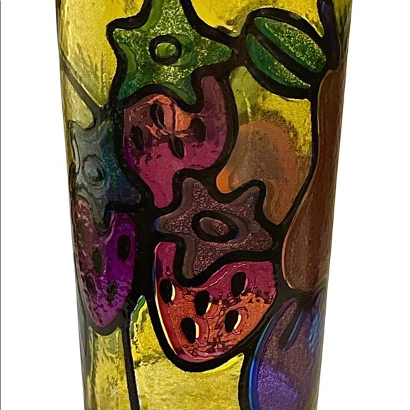 Vintage Dining Vintage Libbey Stained Glass Fruit Tumblers Poshmark